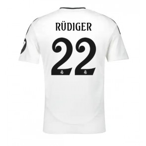 Real Madrid Antonio Rudiger #22 Domácí Dres 2024-25 Krátký Rukáv